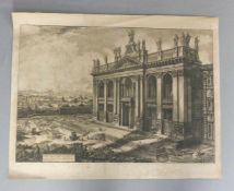 PIRANESI, GIOVANNI BATTISTA (Mogiamo 1720-1778 Rom), Radierung / etching: "Veduta della Facciata