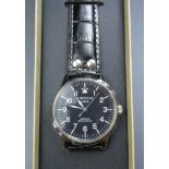 AUTOMATIK ARMBANDUHR: KIENZLE AVIATOR / wristwatch, rundes Edelstahlgehäuse, Manufaktur Kienzle /