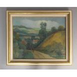ESHUIS, JOHAN (Johannes Eshuis, Almelo 1904-1971 Amsterdam), Gemälde / painting: "Landschaft mit