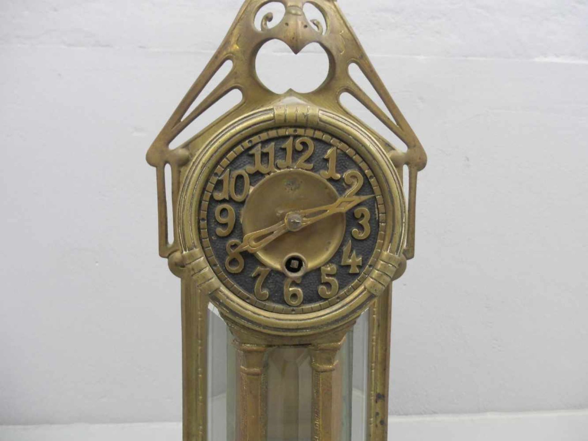 JUGENDSTIL - TISCHUHR / KAMINUHR / Art noveau fire place clock, Aktiengesellschaft für - Bild 2 aus 4