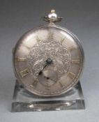 GROSSE ENGLISCHE - SCHLÜSSELTASCHENUHR / open face pocket watch, London / England, 1841.