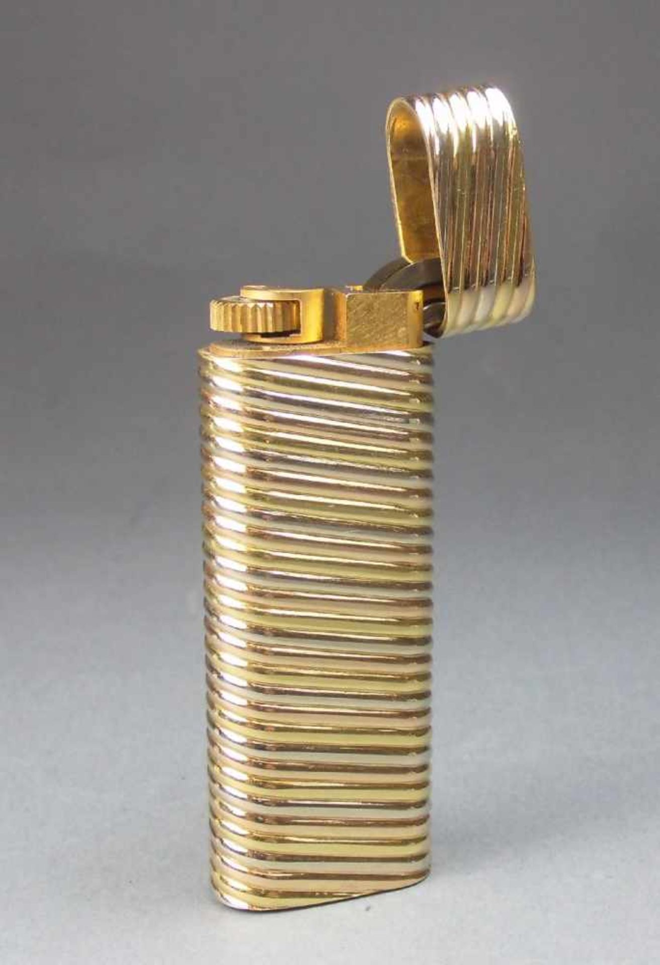 CARTIER FEUERZEUG / lighter, 750er Gold (insg. 91 g), Frankreich, unter dem Stand Firmenstempel " - Bild 2 aus 5