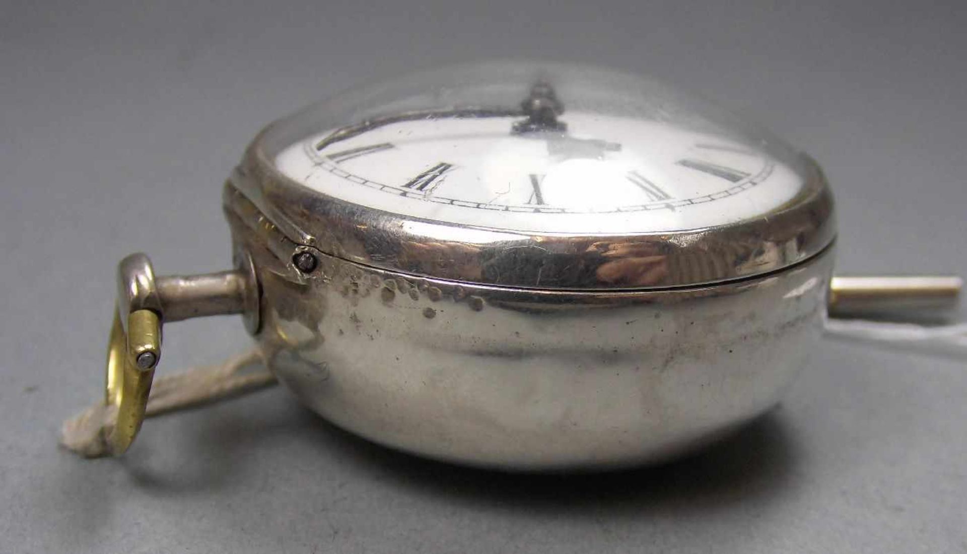 SPINDELTASCHENUHR / pocket watch, England / London / 1763, Schlüsselaufzug. Uhr mit Pair-Case- - Bild 8 aus 11