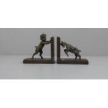 CARLIER, ÉMILE JOSEPH NESTOR (Cambrai 1849-1927 Paris), Skulpturenpaar / figürliche Buchstützen "Pan