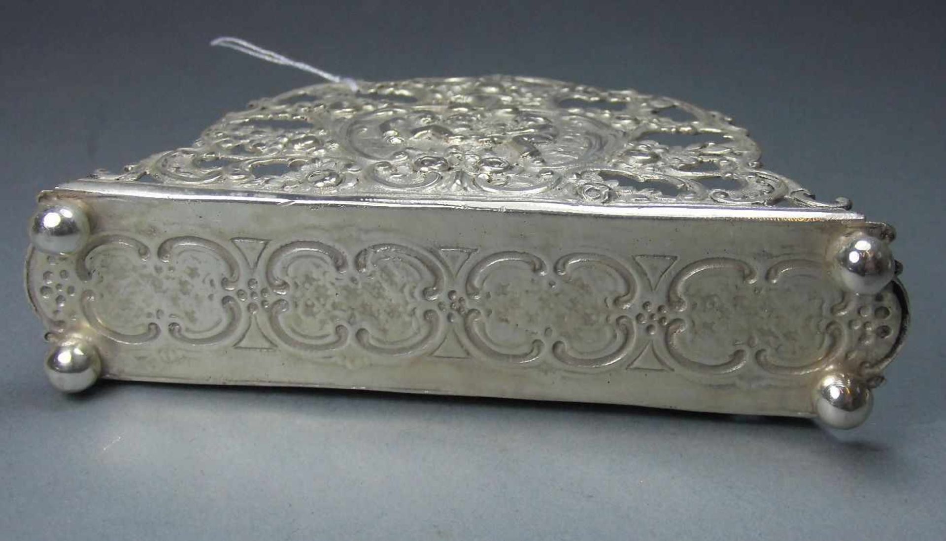 SERVIETTENHALTER / SERVIETTENSTÄNDER / napkin holder, 800er Silber (82 g), deutsch, gepunzt mit - Bild 4 aus 5