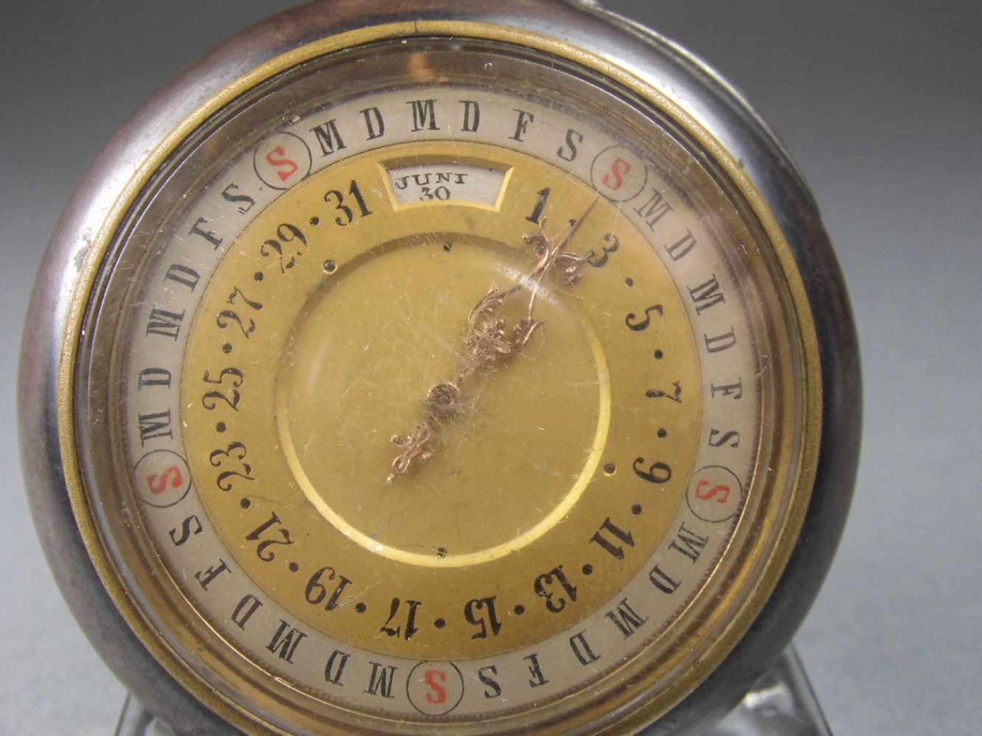 DOPPELKALENDER - TASCHENUHR / pocketwatch, J. Verhagen & Co., Köln, Ende 19. Jh. / Anfang 20. Jh.; - Bild 4 aus 5