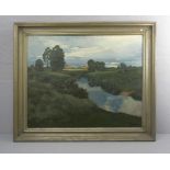 HASE, ERNST (Münster 1889-1968 ebd.), Gemälde / painting: "Emslandschaft", u. r. signiert (Vgl.