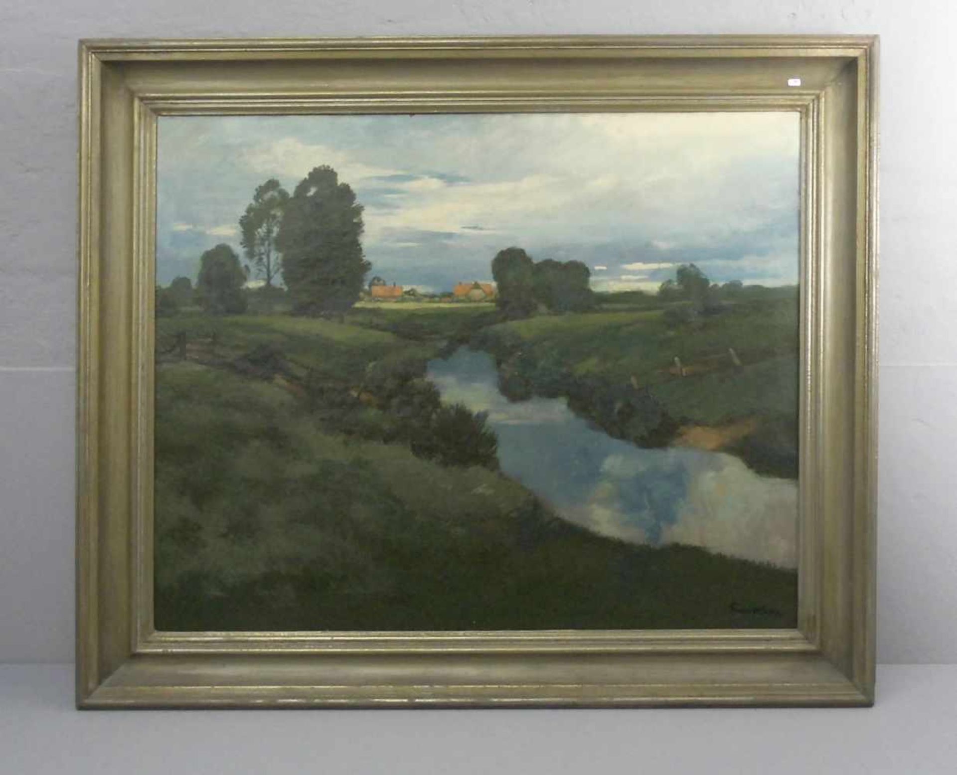 HASE, ERNST (Münster 1889-1968 ebd.), Gemälde / painting: "Emslandschaft", u. r. signiert (Vgl.