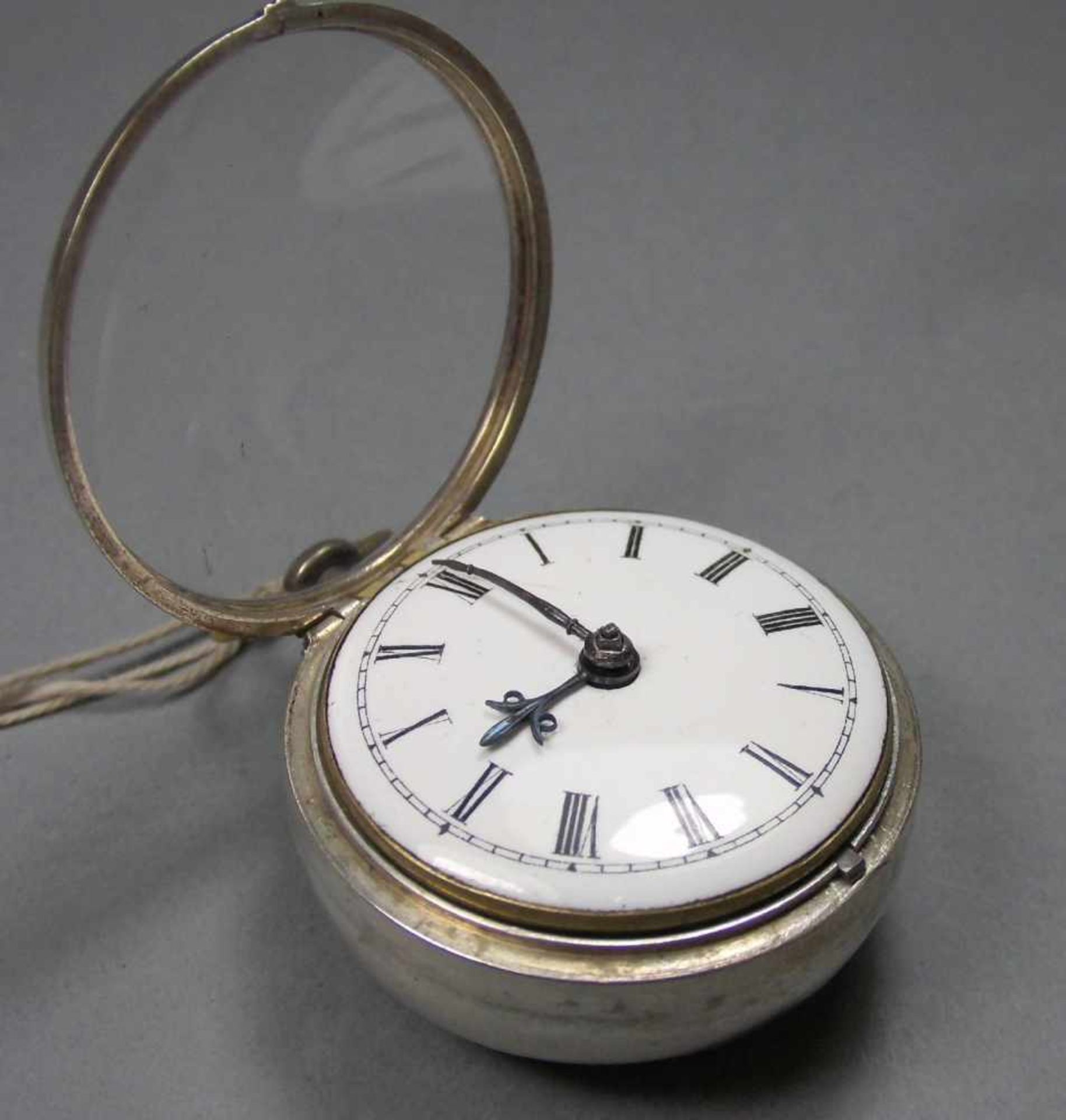 SPINDELTASCHENUHR / pocket watch, England / London / 1763, Schlüsselaufzug. Uhr mit Pair-Case- - Bild 9 aus 11