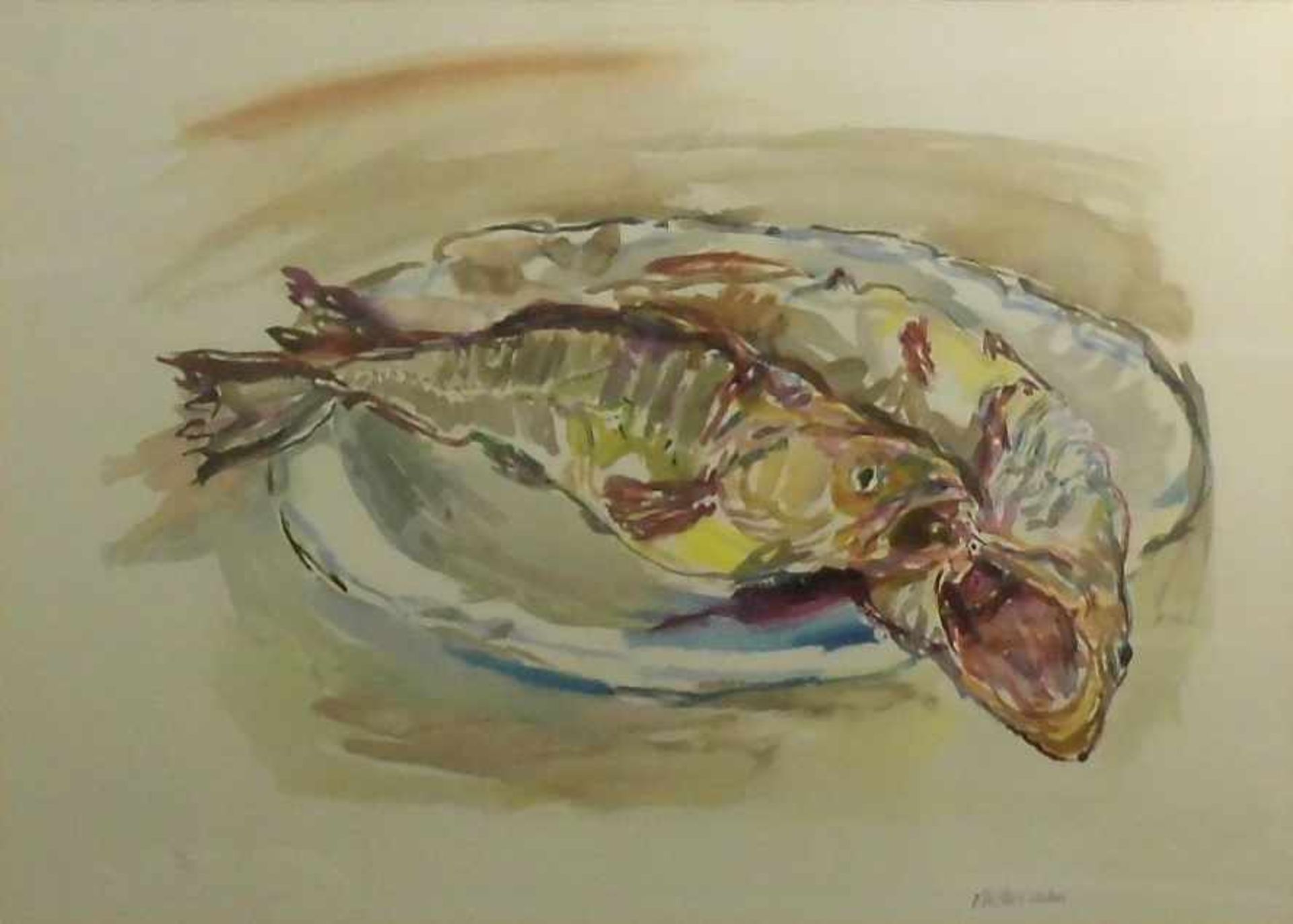 KOKOSCHKA, OSKAR (Pöchlarn 1886-1980 Villeneuve), Farblithografie / Künstlersteinzeichnung: "