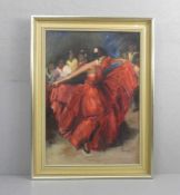REGGIO, R. (20. Jh.), Gemälde / painting: "Flamenco - Tänzerin", Öl auf Leinwand / oil on canvas, u.