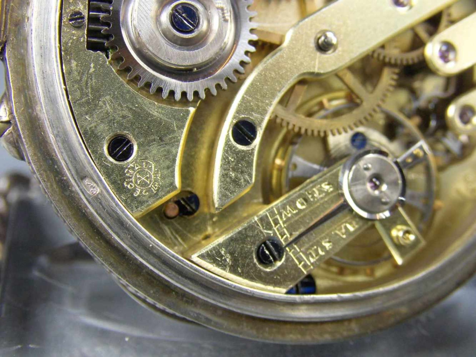 SILBER- TASCHENUHR / pocket watch, Schweiz. Open Face - Taschenuhr, Handaufzug (Krone und - Bild 8 aus 8