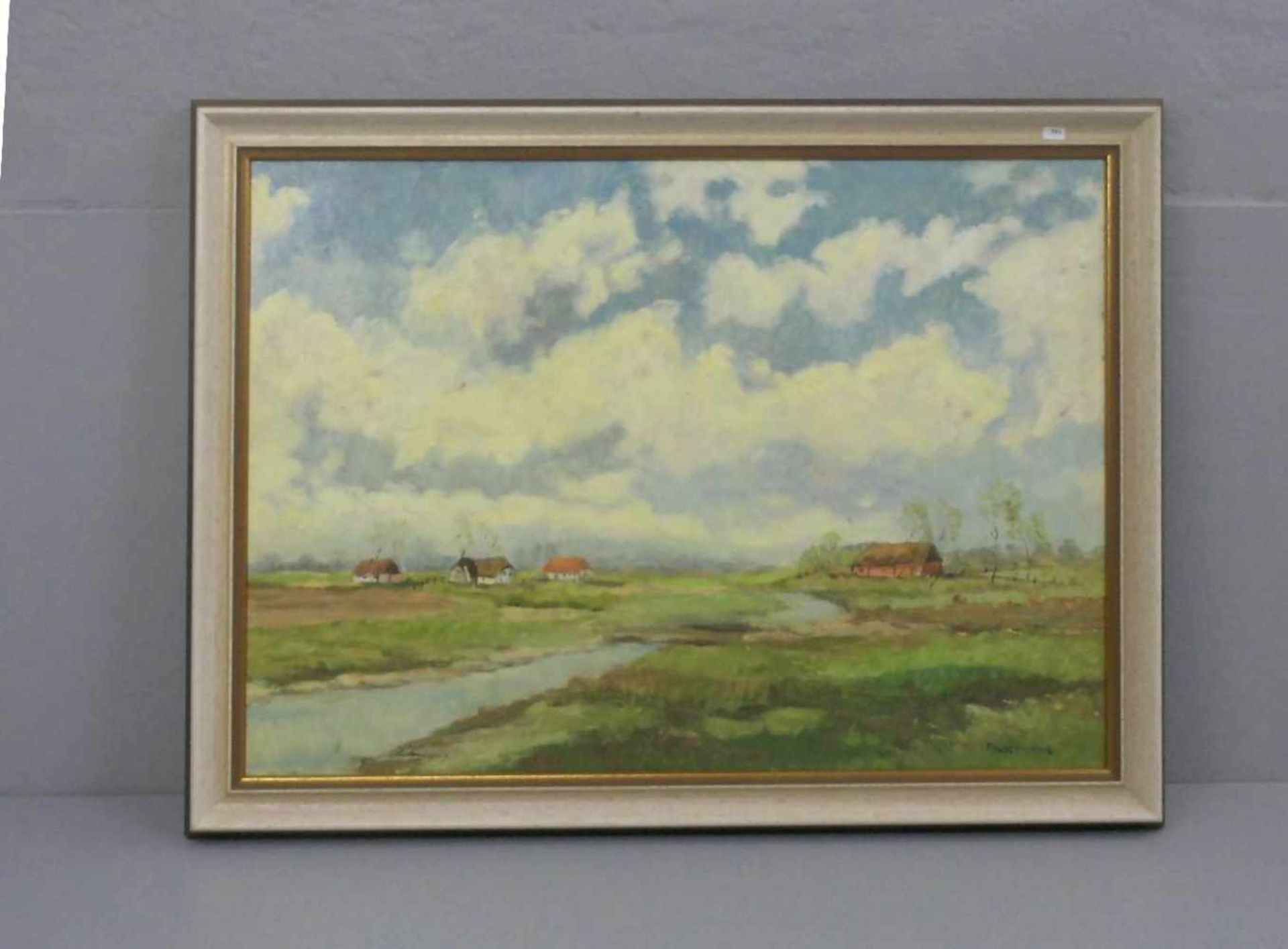 FISCHER-UWE, BRUNO (Lothringen 1915-1992 Worpswede), Gemälde / painting: "Norddeutsche Landschaft