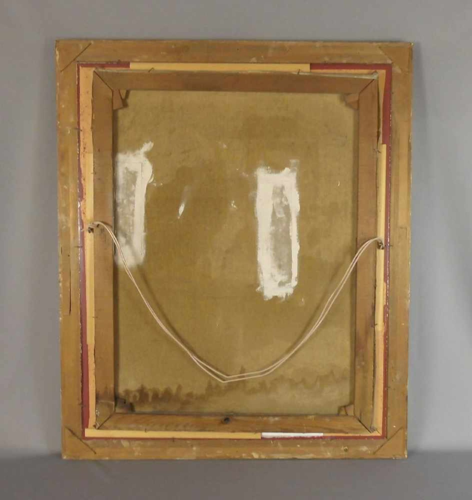 ANONYMUS (Maler der 2. Hälfte des 19. Jh.), Gemälde / painting: "Das Kartenspiel", Öl auf Leinwand / - Image 2 of 2