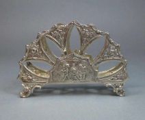 SERVIETTENHALTER / SERVIETTENSTÄNDER / napkin holder, 800er Silber (83 g), deutsch, gemarkt mit