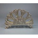 SERVIETTENHALTER / SERVIETTENSTÄNDER / napkin holder, 800er Silber (83 g), deutsch, gemarkt mit