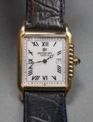 ARMBANDUHR: RAYMOND WEIL GENEVE / wristwatch, Quarz-Werk, erworben 1995. Eckgerundetes vergoldetes