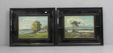 SIEGERT, H. (19./20. Jh., deutscher Landschaftsmaler), Paar Gemälde / paintings: "