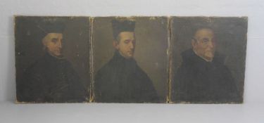 3 KLERIKER - / JESUITEN - PORTRÄTS DES 17. JH.: "Bildnis des Goswin Nickel (1582-1664), bezeichnet