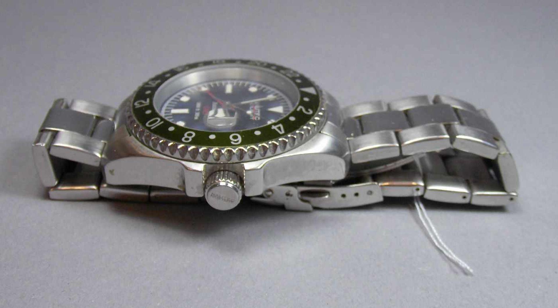 ARMBANDUHR : NAUTEK NO LIMIT GMT / wristwatch, Automatik-Uhr. Rundes Stahlgehäuse mit Gliederarmband - Bild 5 aus 7