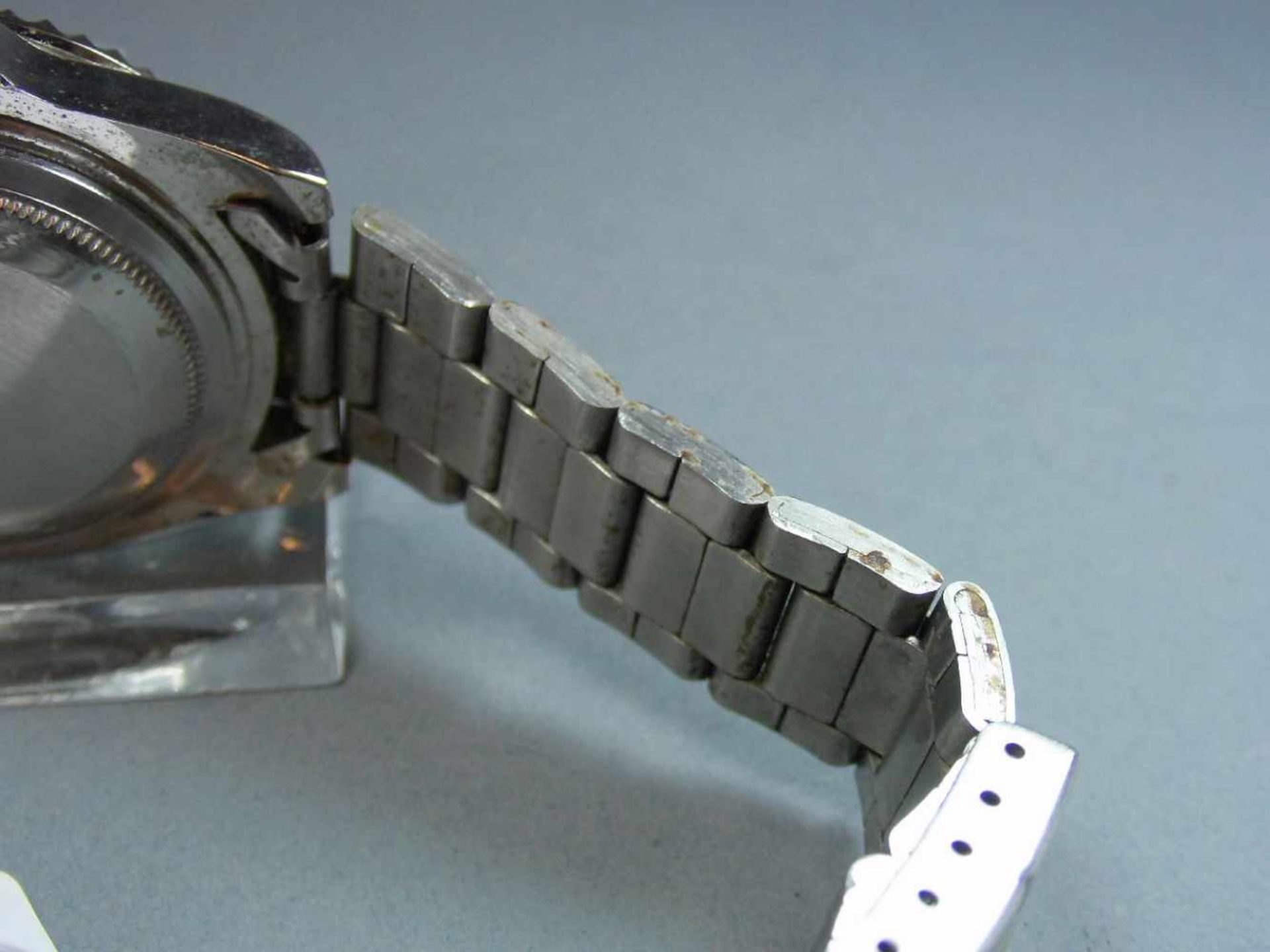 ARMBANDUHR : SEWOR / wristwatch, Automatik- Uhr. Rundes Stahlgehäuse mit Gliederarmband und - Bild 6 aus 6