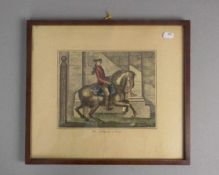 RIDINGER, JOHANN ELIAS (Ulm 1695-1767 Augsburg), Radierung / etching: "Le Galop uni á droite",