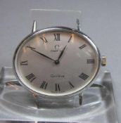 ARMBANDUHR: OMEGA GENÉVE / wristwatch, Manufaktur Omega / Schweiz, ovales Edelstahlgehäuse ohne