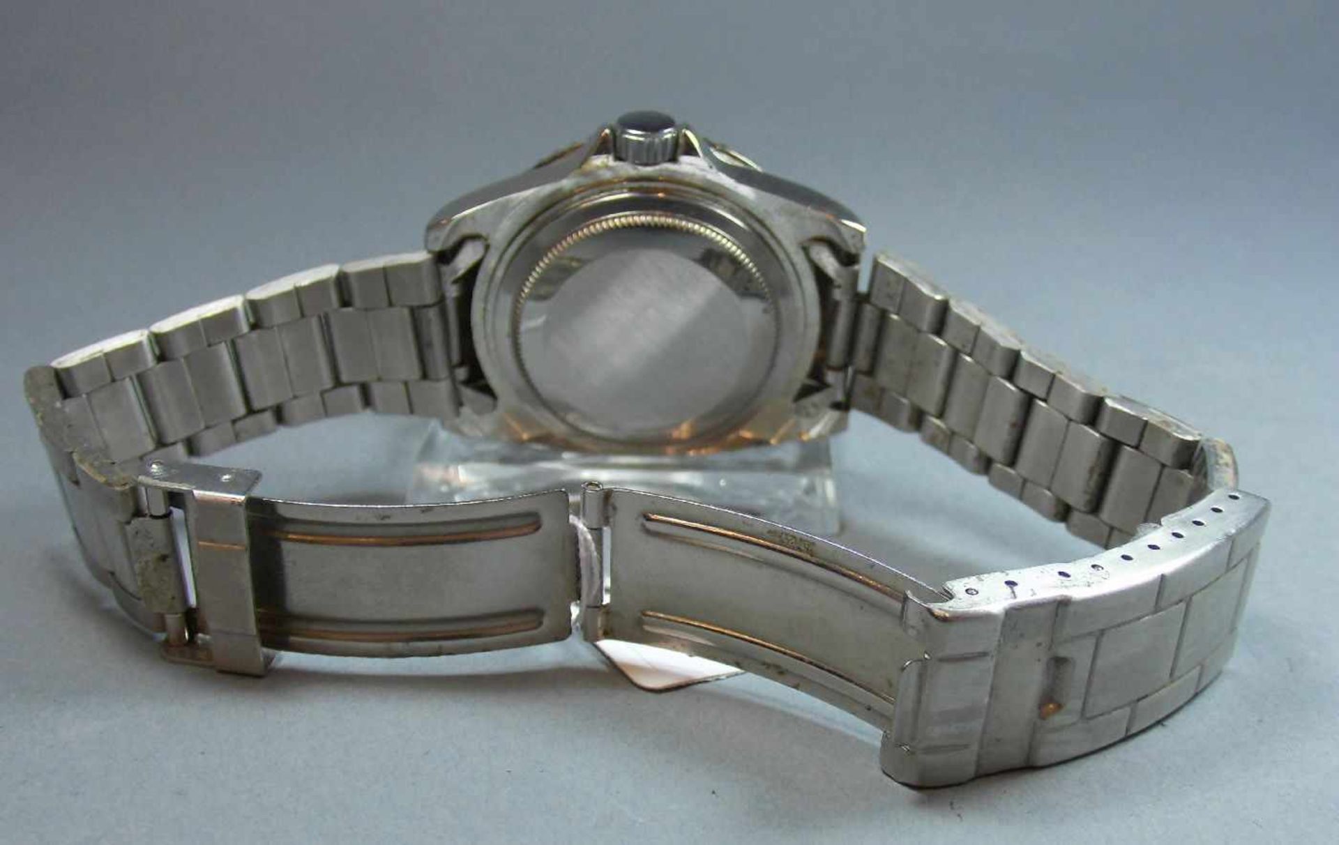 ARMBANDUHR : SEWOR / wristwatch, Automatik- Uhr. Rundes Stahlgehäuse mit Gliederarmband und - Bild 5 aus 6