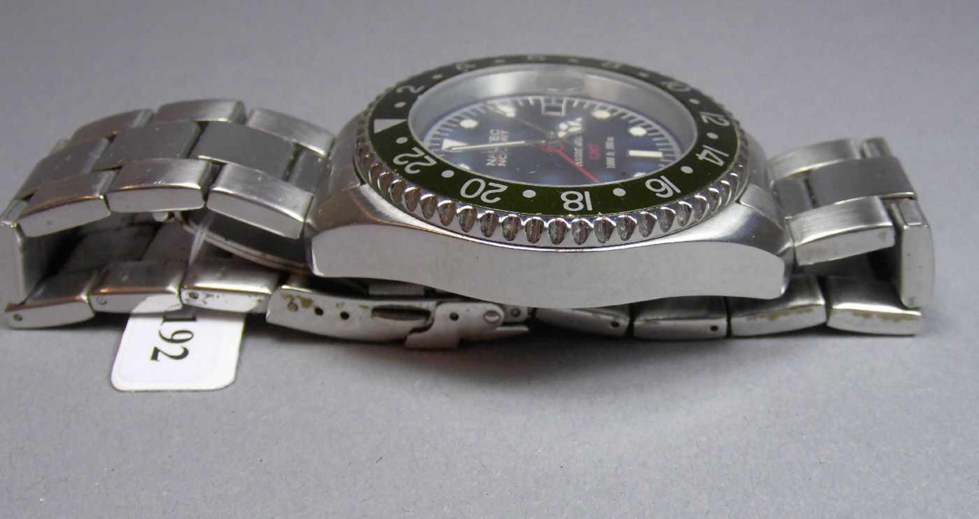 ARMBANDUHR : NAUTEK NO LIMIT GMT / wristwatch, Automatik-Uhr. Rundes Stahlgehäuse mit Gliederarmband - Bild 4 aus 7