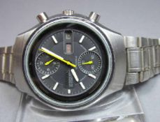 VINTAGE CHRONOGRAPH / ARMBANDUHR : CITIZEN 8110 - FLYBACK / wristwatch, Japan 1970/80er Jahre,