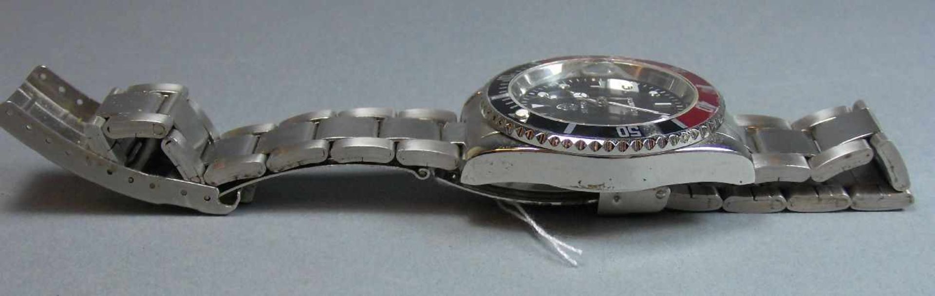 ARMBANDUHR : SEWOR / wristwatch, Automatik- Uhr. Rundes Stahlgehäuse mit Gliederarmband und - Bild 3 aus 6