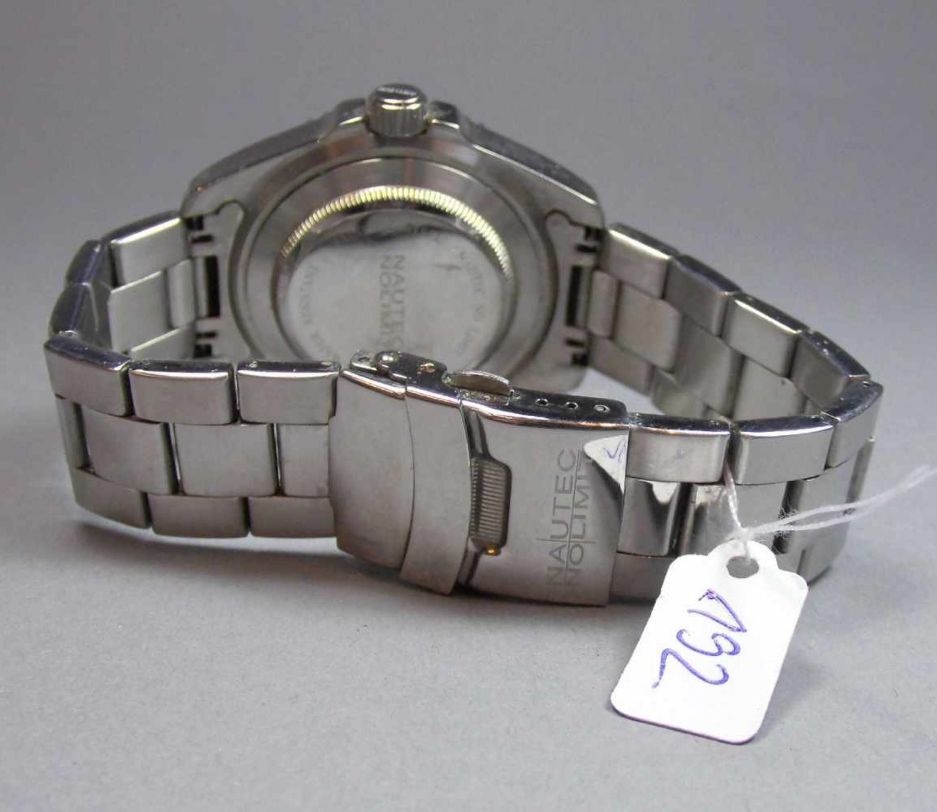 ARMBANDUHR : NAUTEK NO LIMIT GMT / wristwatch, Automatik-Uhr. Rundes Stahlgehäuse mit Gliederarmband - Bild 7 aus 7