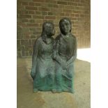 KRAUTWALD, JOSEPH (Borkenstadt / Oberschlesien 1914-2003 Rheine), Skulptur: "Frauen im Gespräch".