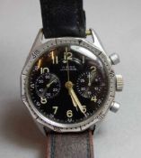 MILITÄR - ARMBANDUHR / FLIEGERCHRONOGRAPH: JUNGHANS - J88 - 688.70 / wristwatch, 1950/60er Jahre,
