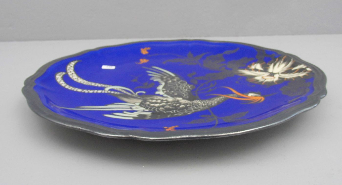 SCHALE, Porzellan, Manufaktur Rosenthal, Marke 1939, Form "Chippendale" mit chinoisem Dekor auf - Bild 2 aus 3