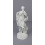 PORZELLANFIGUR / PORZELLANFIGURINE / porcelain figure: "Allegorie des Frühlings / Frau mit