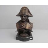 ANONYMUS (französischer Bildhauer des 19./20. Jh.) Skulptur: "Büste Napoleon Bonapartes", Bronze,