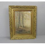 ANONYMUS (20. Jh.) - Gemälde / painting: "Herbstlicher Buchenwald", 1. H. 20. Jh., Öl auf
