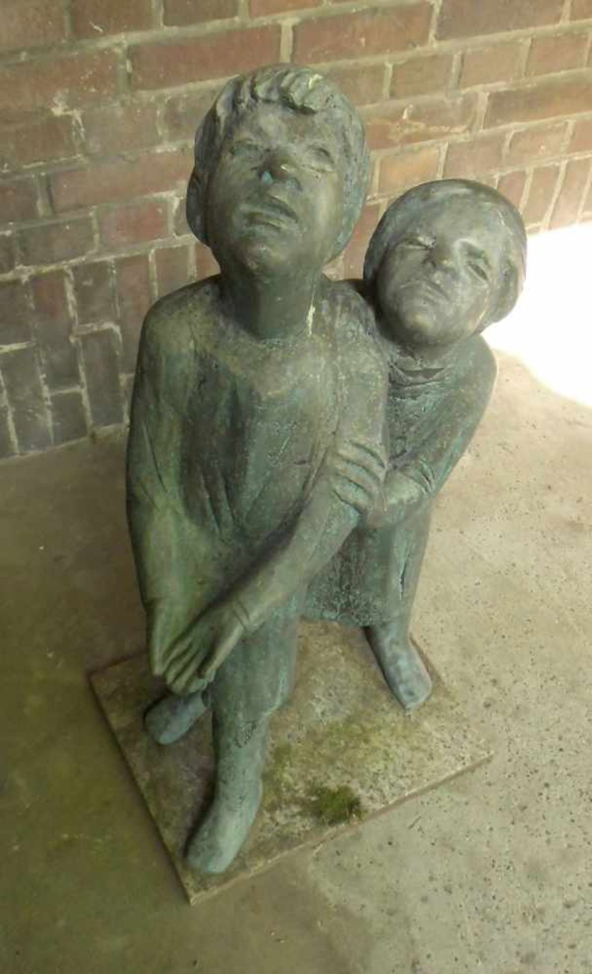 KRAUTWALD, JOSEPH (Borkenstadt / Oberschlesien 1914-2003 Rheine), Skulptur: "KINDER ". Figurenpaar - Image 2 of 4