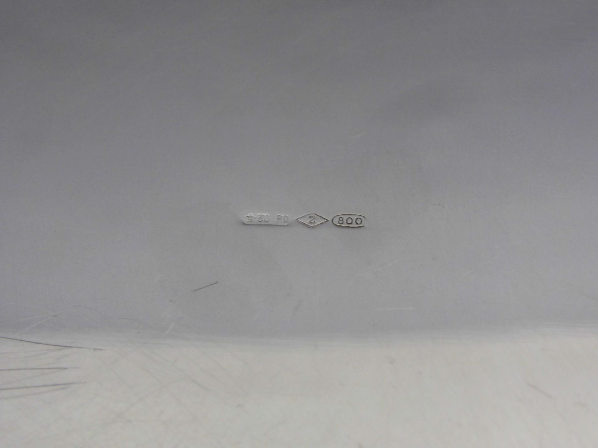 SCHALE / CACHEPOT, 800er Silber (342 g), gepunzt mit Feingehaltsangabe und Herstellermarke "Z" in - Bild 4 aus 4