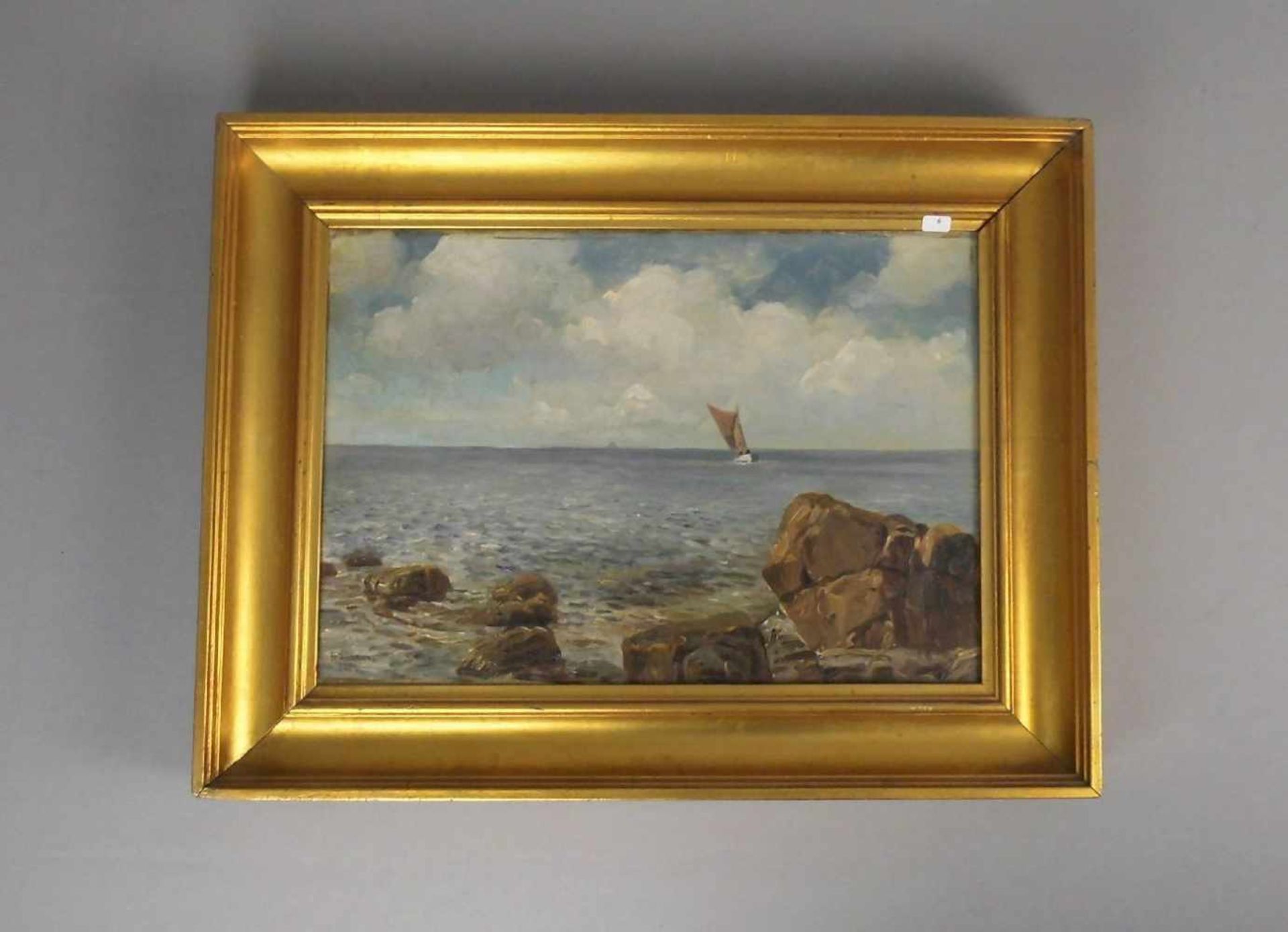 LÜBBERS, HOLGER PETER SVANE (Kopenhagen 1850-1931 ebd.), Gemälde / painting: "Segelschiff vor