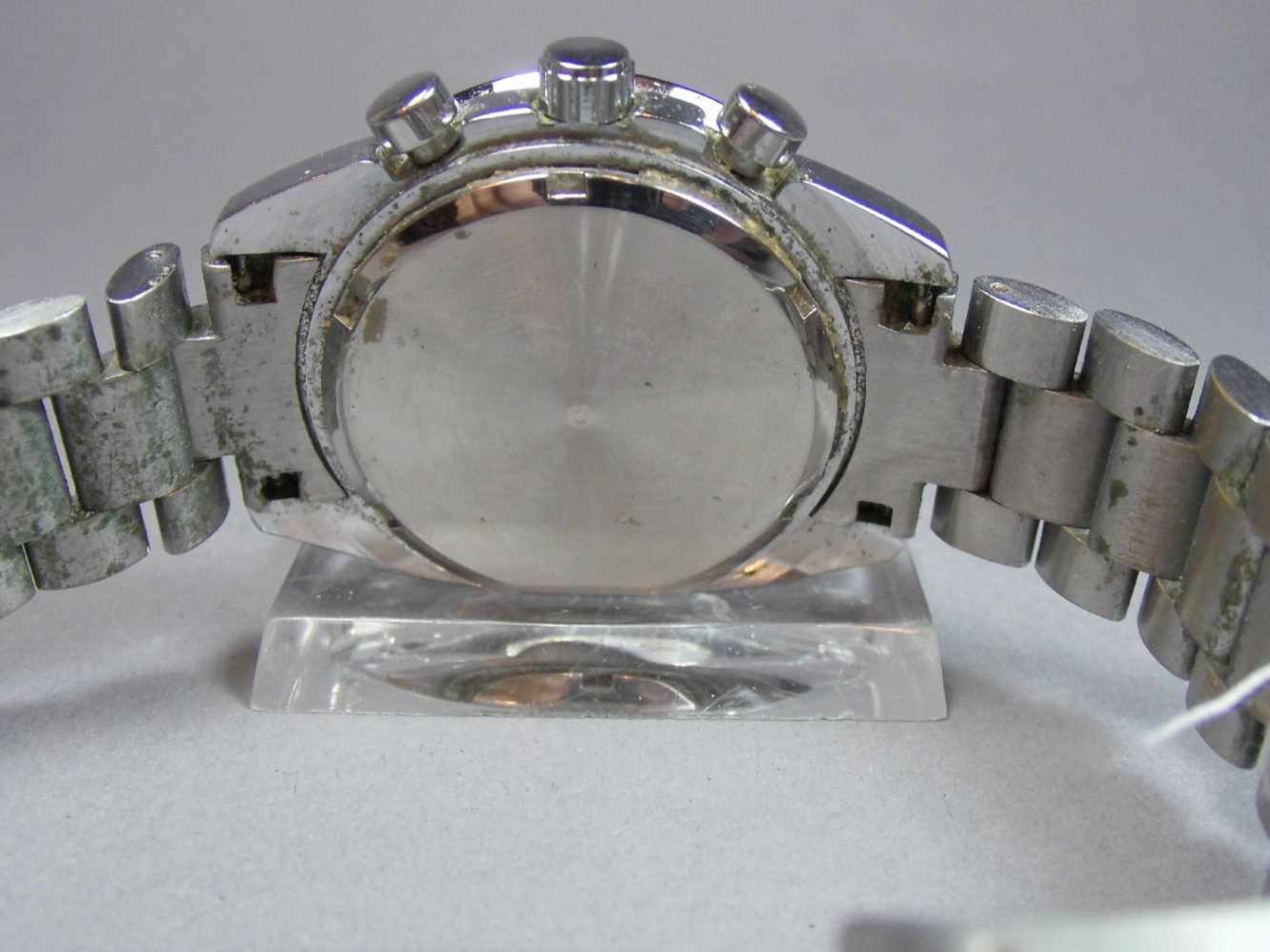 PANZER ARMBANDUHR / CHRONOGRAPH / wristwatch, Automatik-Uhr. Rundes Stahlgehäuse mit Gliederarmband. - Image 6 of 7