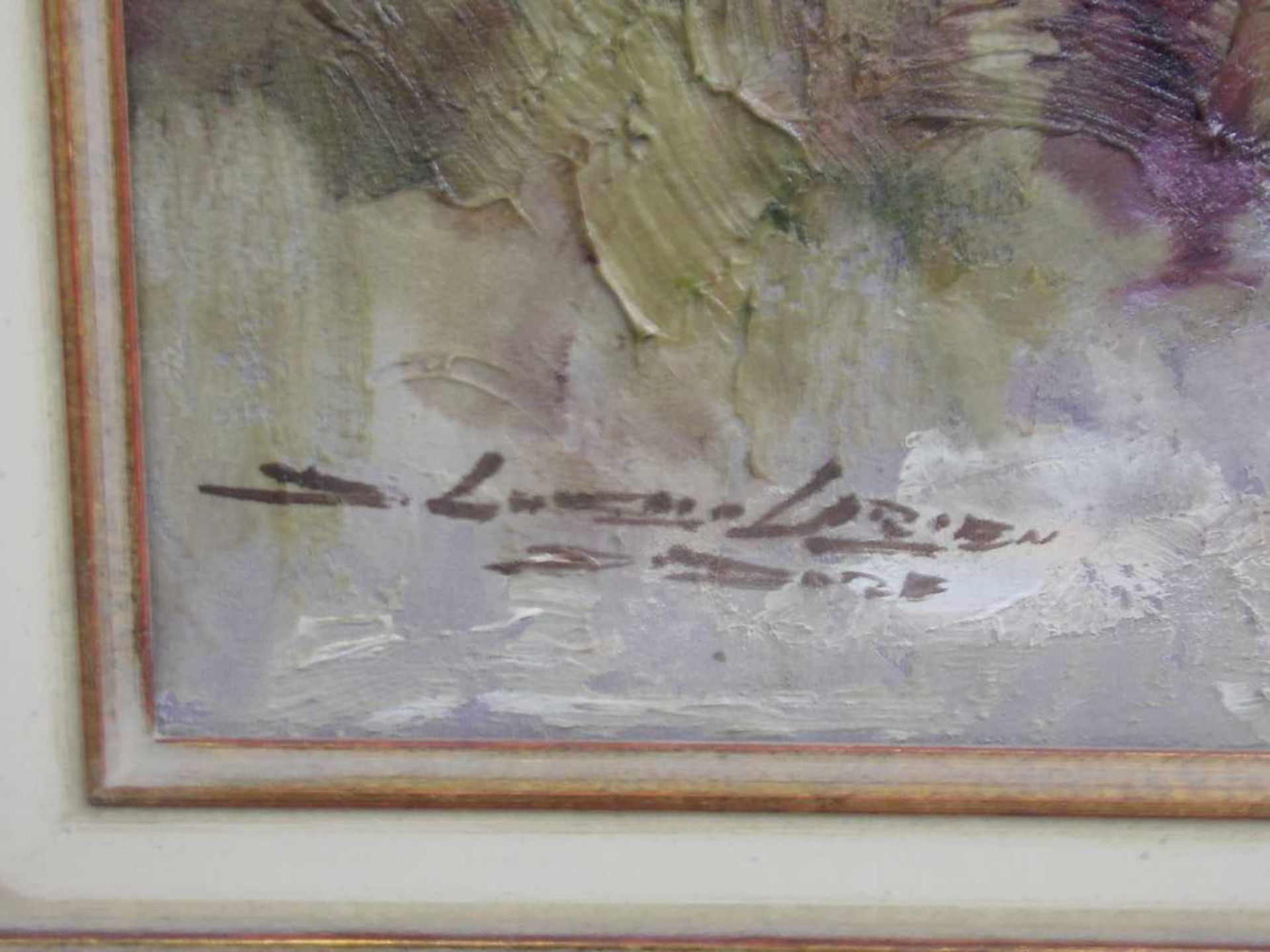 LUKAS-LARSSEN, DIETER (1936-2001), Gemälde / painting: "Mediterrane Landschaft mit Gehöft", Öl auf - Image 2 of 3