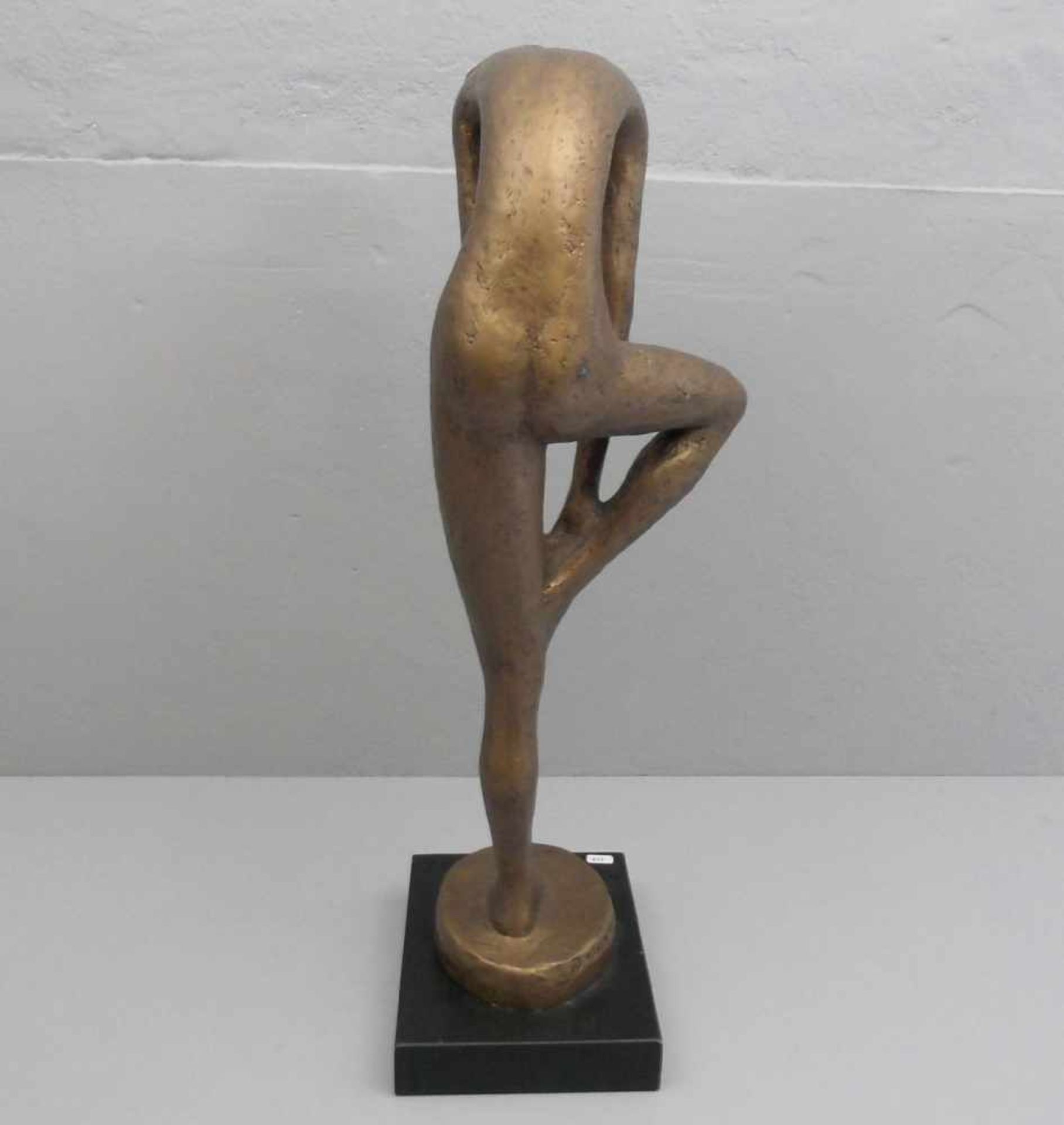 SKULPTUR: "Badende", bronzierter Metallguss auf ebonisiertem Stand, auf der Plinthe vertieft - Image 5 of 6