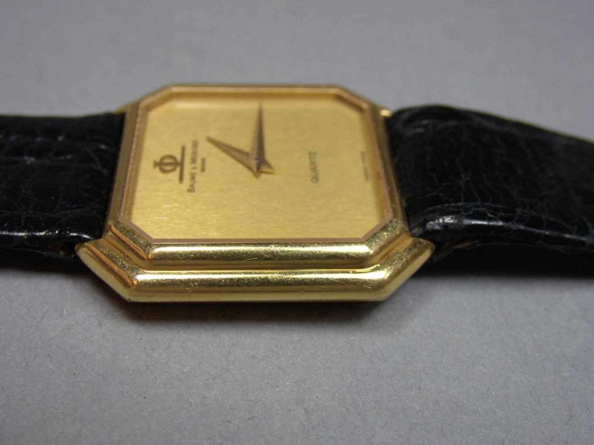 VINTAGE GOLD-ARMBANDUHR - BAUME & MERCIER GENEVE / wristwatch, 1980er Jahre, Manufaktur Baume & - Image 3 of 6