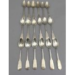 KONVOLUT KLEINE LÖFFEL / coffee or tea spoons, um 19. / 20. Jh., Silber (800er Silber und 12-