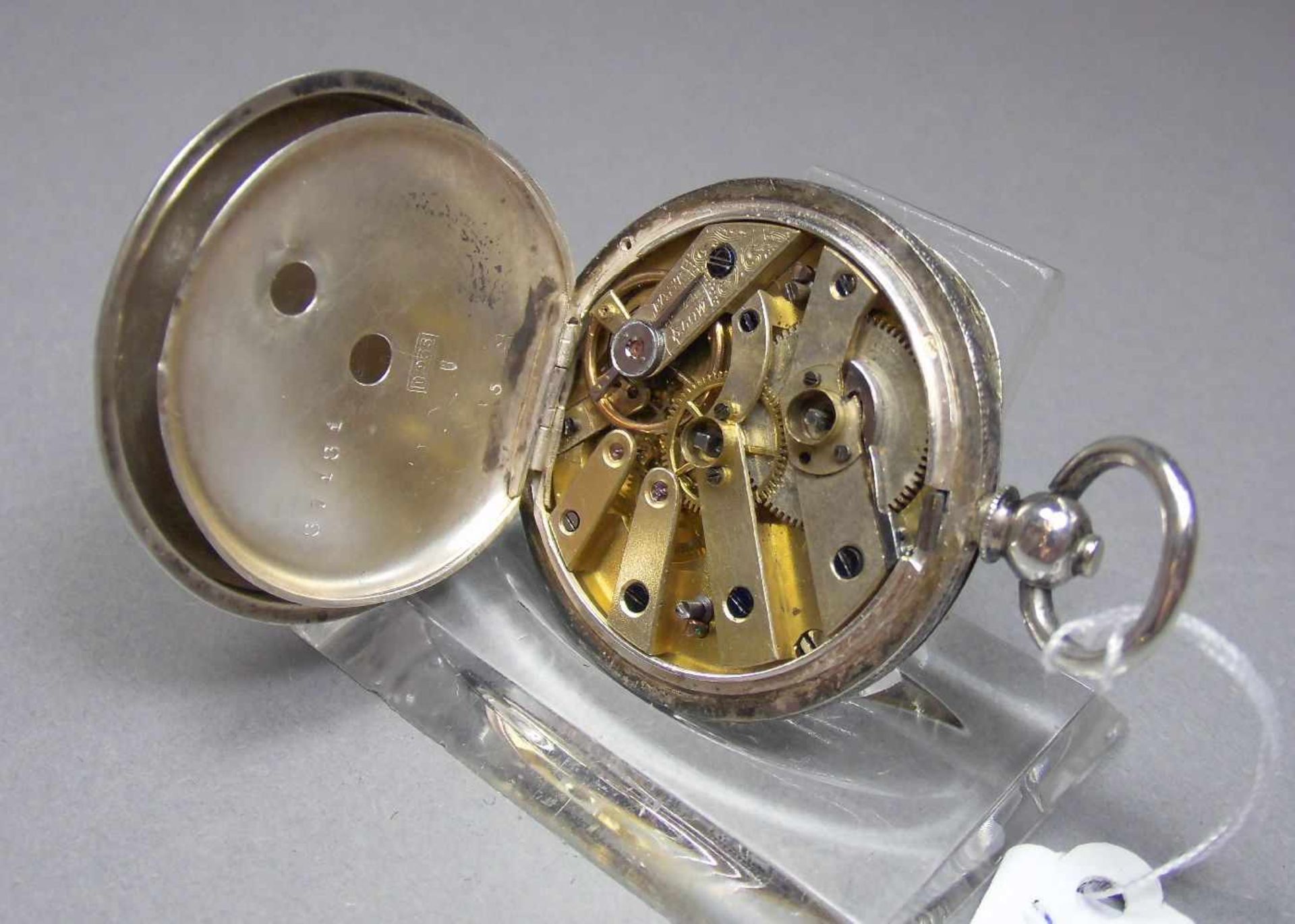 DAMEN SCHLÜSSEL - TASCHENUHR / pocket watch, Schweiz, Schweizer Silber-Bärenpunze, Silbergehäuse ( - Image 8 of 8