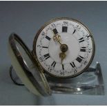SPINDELTASCHENUHR / pocket watch, England / London / 1790 oder 1810, Schlüsselaufzug (ohne