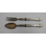 VORLEGEBESTECK / SALATBESTECK / serving cutlery, deutsch, um 1900 / Historismus, 800er Silber (