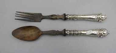 VORLEGEBESTECK / SALATBESTECK / serving cutlery, deutsch, um 1900 / Historismus, 800er Silber (